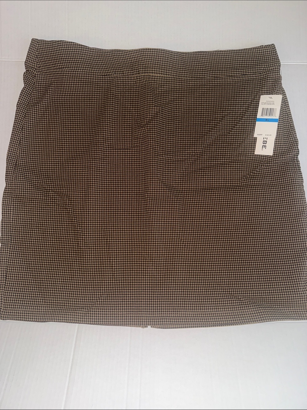 ZOE + PHOEBE NWT Women's Checked Mini Skirt - Brown/Black